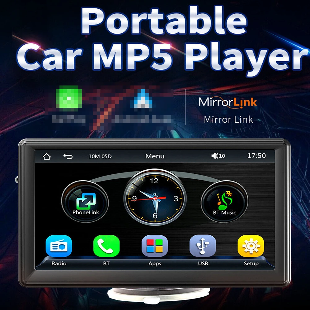 

7 Inch Multimedia Player Bluetooth-Compatible Car Radio Touch Screen Carplay Android Auto Multimedia Video Player FM Navigation