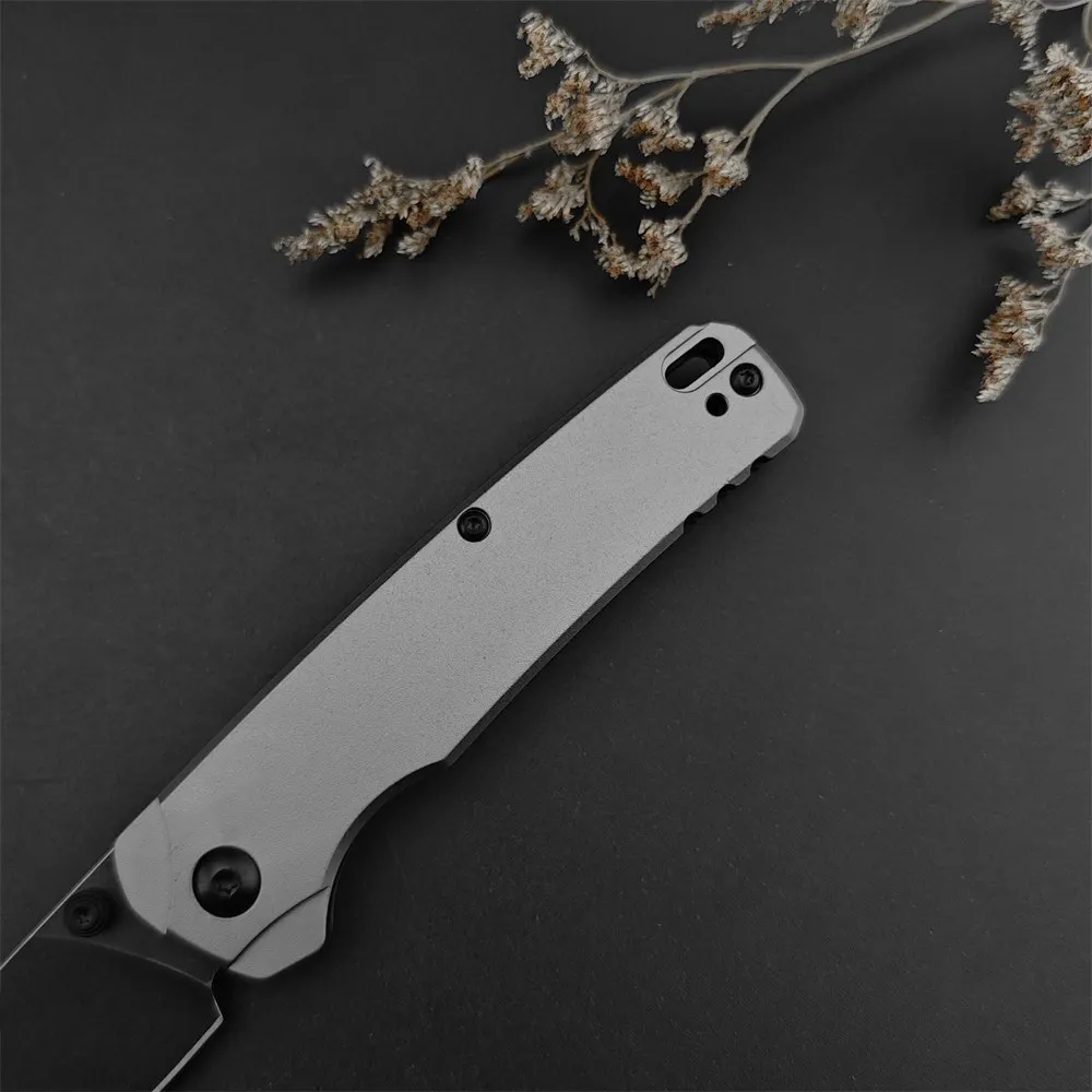 KS 6105 Folding Pocket Knife D2 Blade Aluminum Handle High Quality Military Tactical Outdoor EDC Camping Hiking Survival Knife