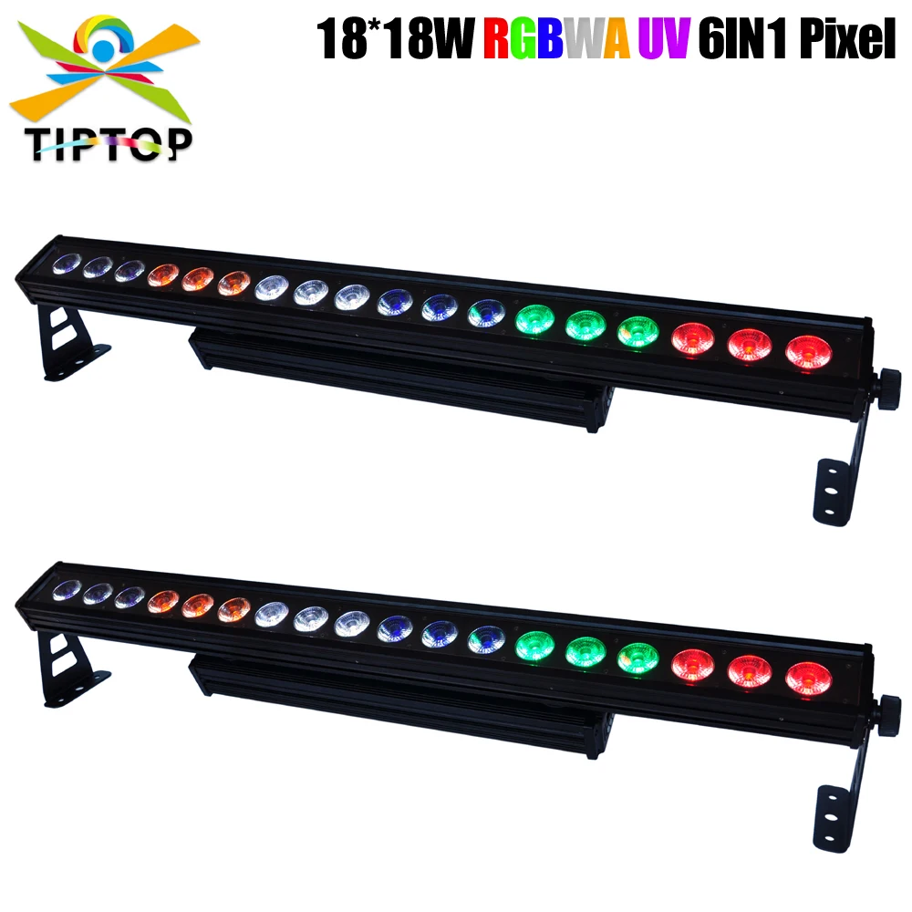 

Freeshipping 2 Units 18x18W 6IN1 Waterproof Led Wall Washer Lighting LCD Display 15 Degree Lens Tyanshine Individual Control