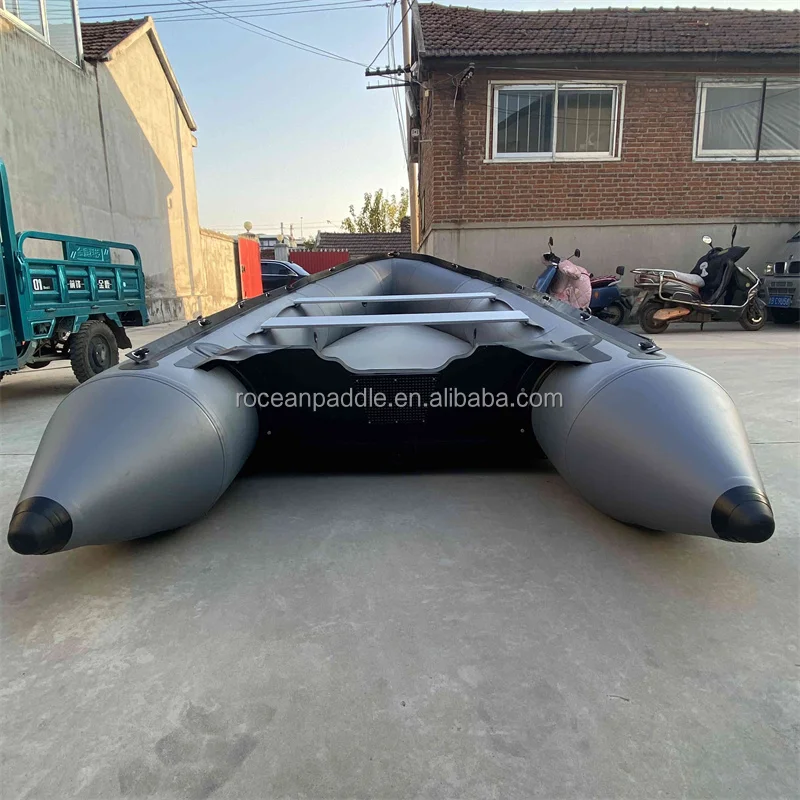 Hot Sale Inflatable Boat Luxury Inflatable Hypalon Pvc Boat Fishing Ocean Rubber Boat Roll up Boat with Pump