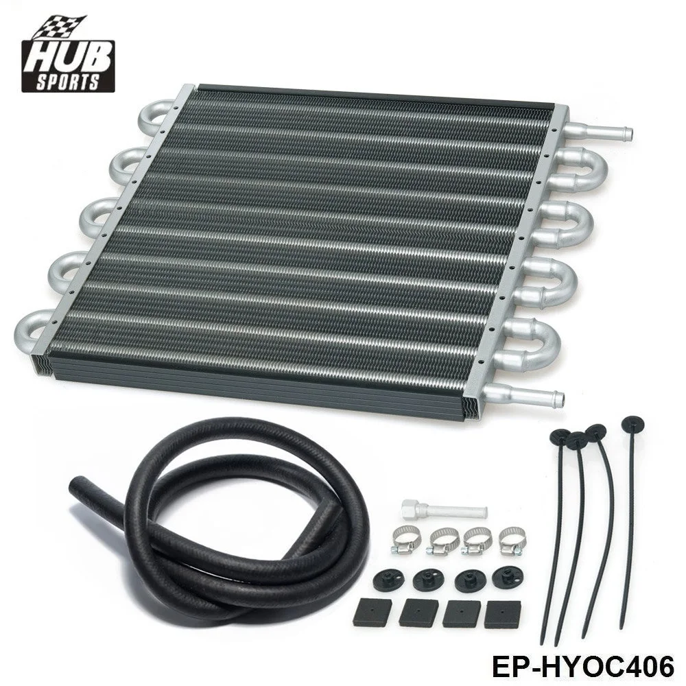 

10-рядный черный алюминиевый масляный радиатор с дистанционным управлением/комплект автоматического преобразователя радиатора HU-HYOC406