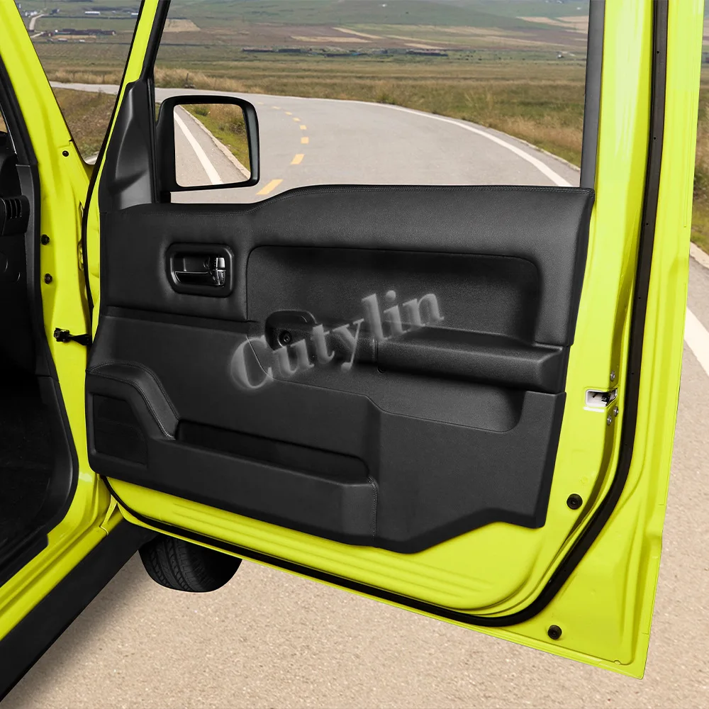 

For Suzuki Jimny Nomade 2025 2026 5Door Leather Front Rear Door Door Anti Kick Pad Interior Door Panel Protection Accessories