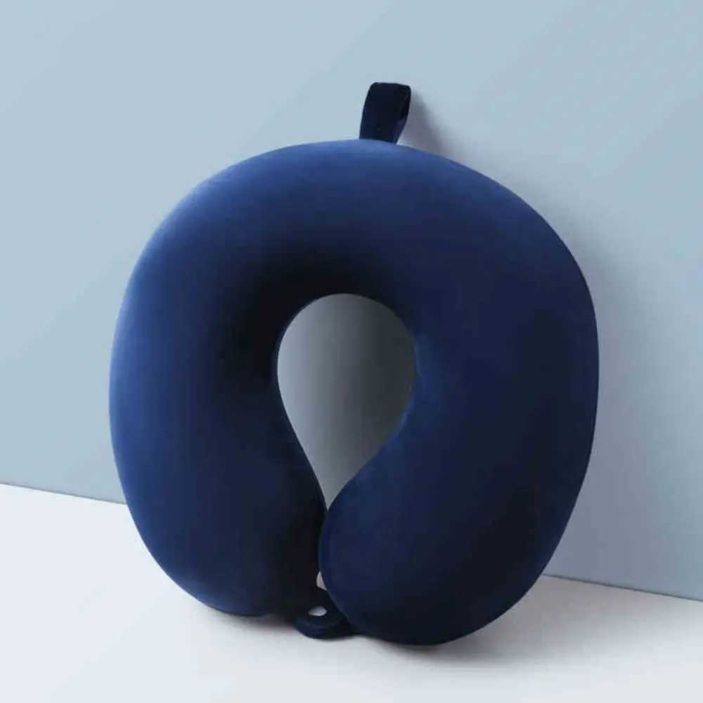 Portable Travel U-Shaped Pillow Double-sided with Storage Bag Neck Support Cushion Comfortable Removable Sleeping Neck Protector