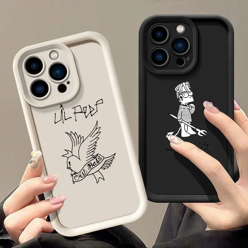 Lil Peep Hell Boy Rapper Phone Case for iPhone 16 Case iPhone 15 14 13 12 Mini 11 Pro Max 16 Plus XS 15Pro Shockproof Back Cover