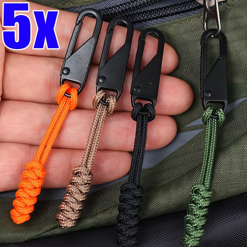 5/1pcs High Quality Zipper Pullers  Wear-resistant Cord Zipper Replacement Zippers Convenient Extend Puller Replaceable