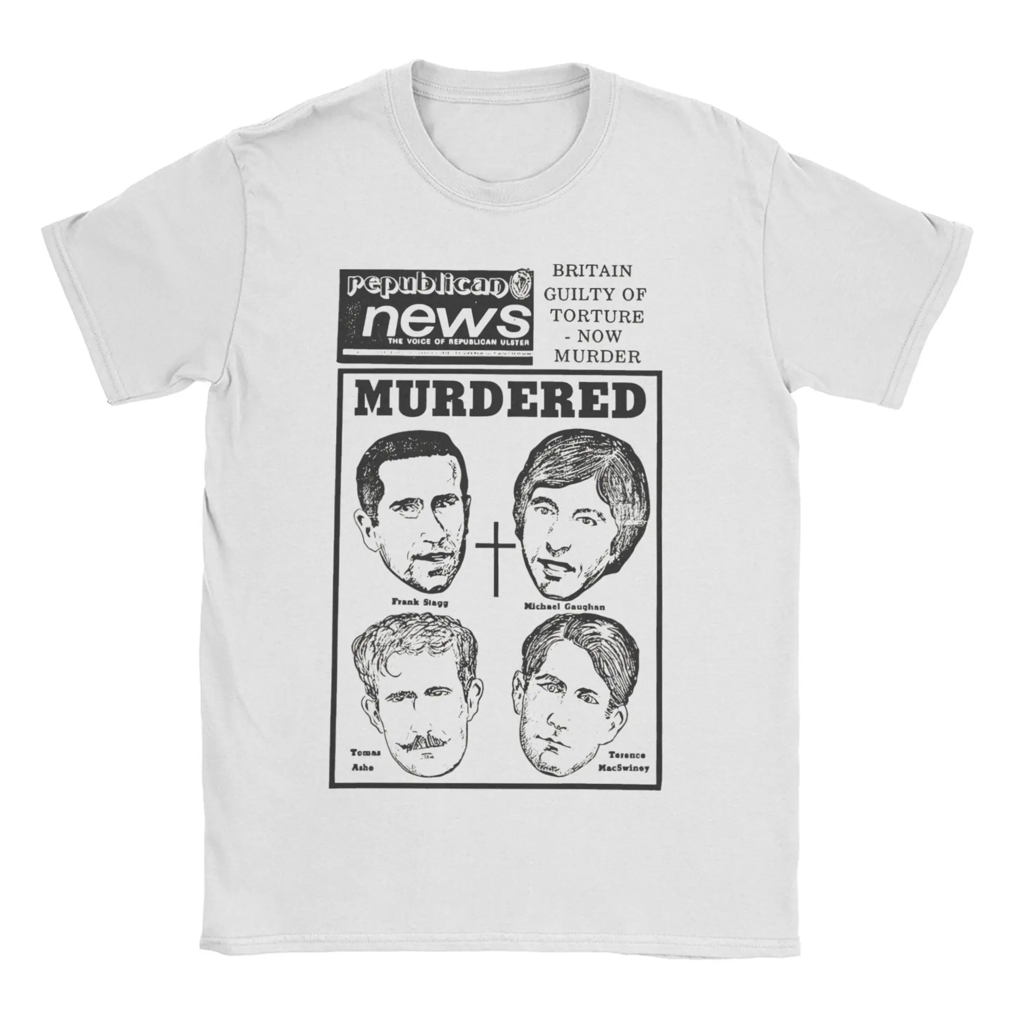 بوبي ساندز الأخبار الجمهورية IRA التاريخ الأيرلندي تي شيرت للرجال القطن تي شيرت طاقم الرقبة قصيرة الأكمام تي شيرت جديد وصول بلايز