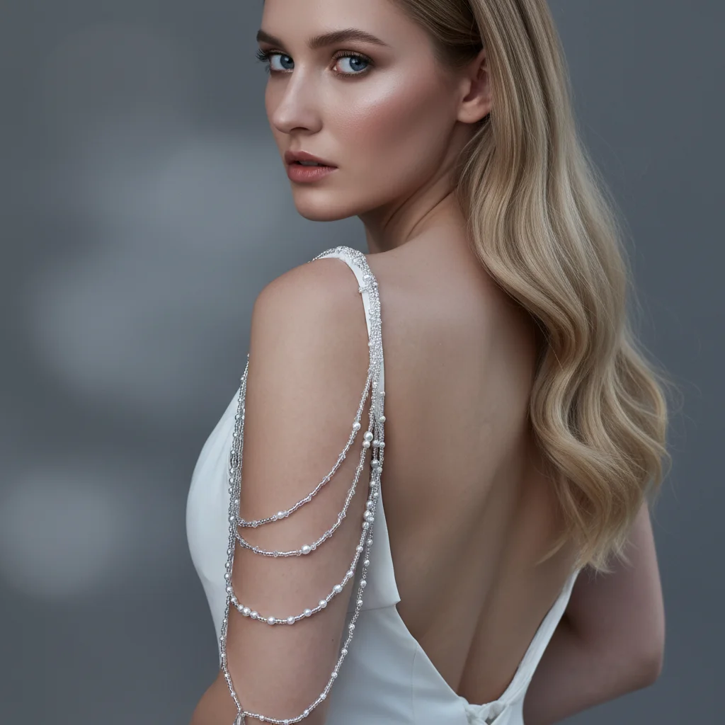Wedding Elegance Detachable Sleeves Bolero for Brides Women's Ceremony Shrugs & Arm Accessories GS43