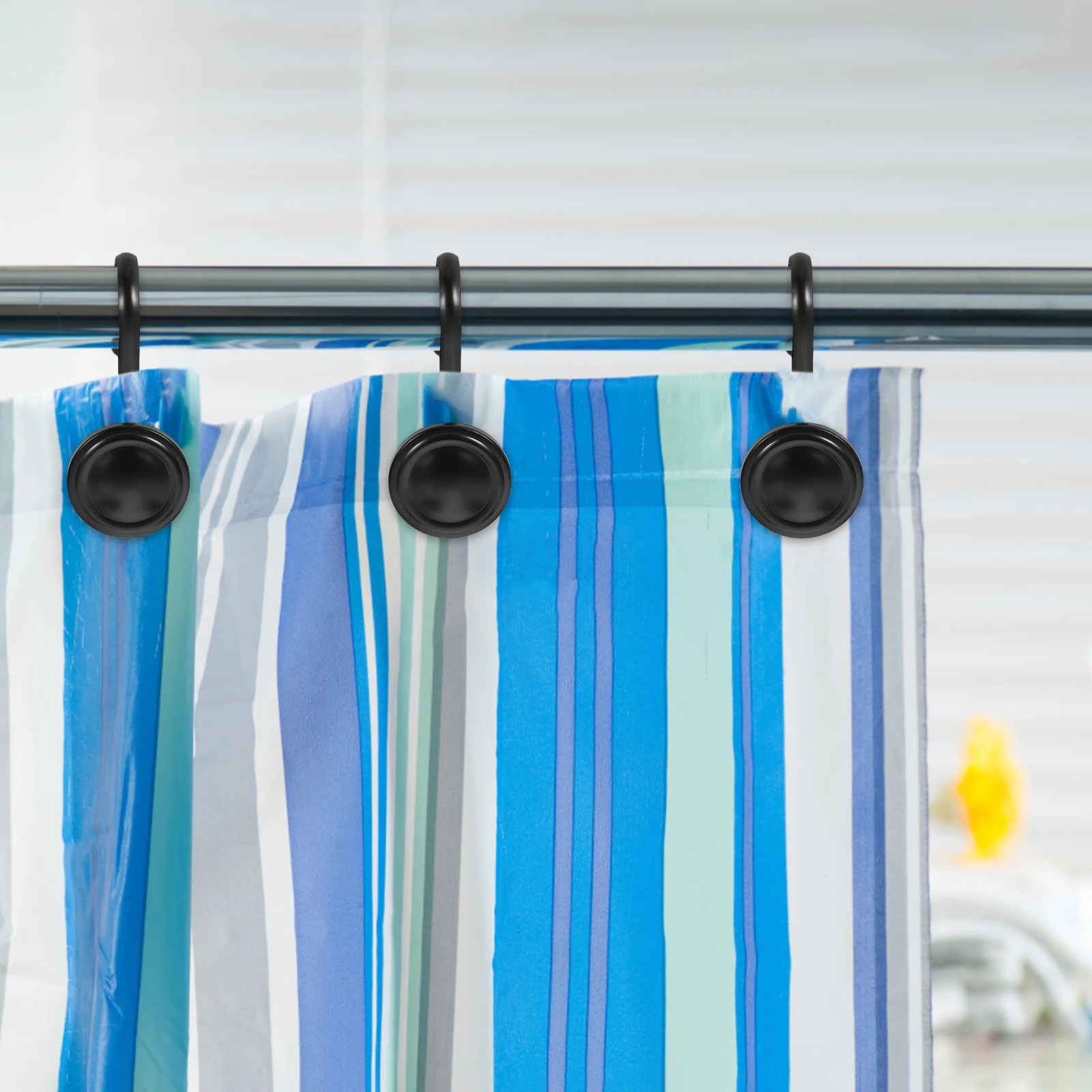 

12pcs Vintage Shower Curtain Hooks Round Iron Bath Bedroom Hangers Durable Material Decorative Reusable Shower Curtains Hooks