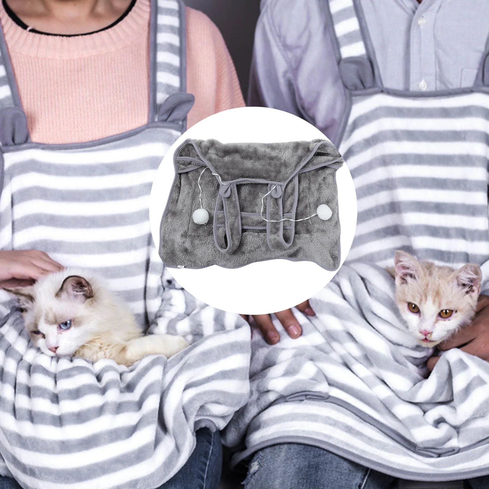 

Coral Fleece Cat Apron Pocket Style Pet Holding Bag Keeps Cat Cozy Prevents Bed Sleeping Great for Travel and Daily Use
