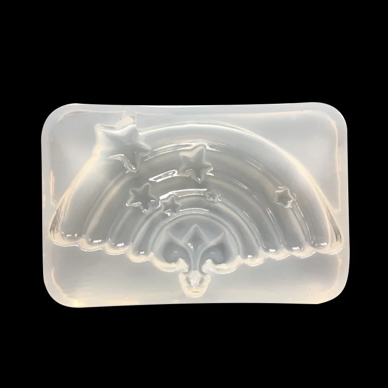 Mirror crystal drop glue mold with a gentle breeze and colorful unicorn hole fan 16362