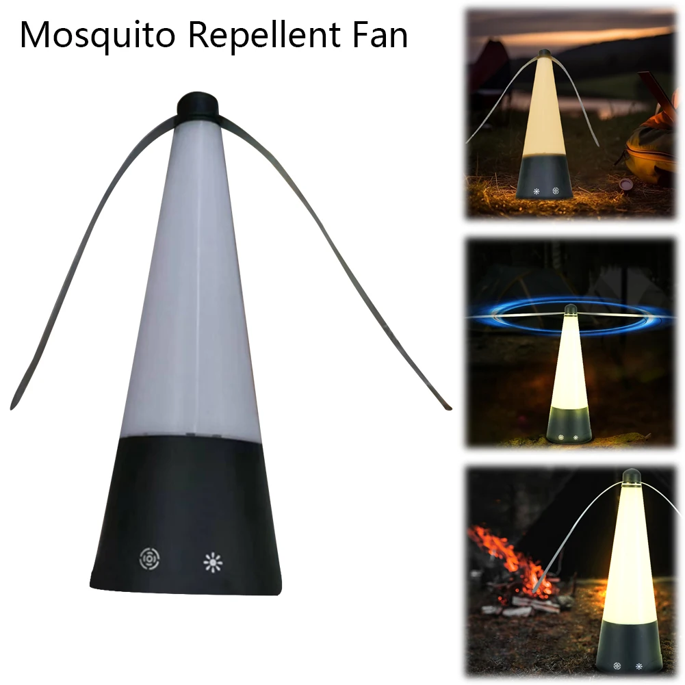 Multifunctional Mosquito Insect Repellent Fan Leaf Portable Fly Repellent Fan Automatic Fly Trap for Camp Home Restaurant Tables