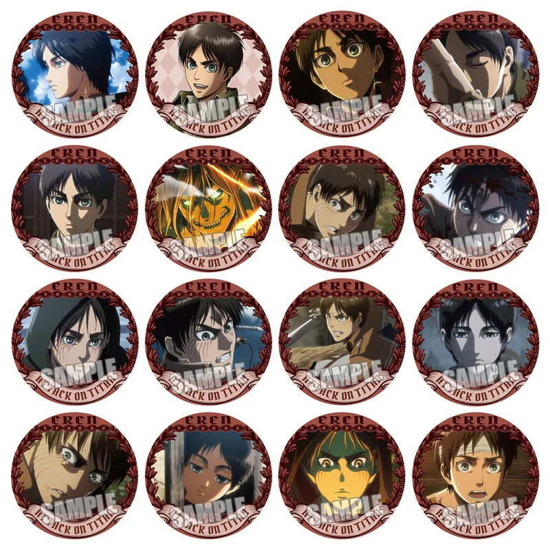 

Атака Титанов Эрен персонаж аниме значок булавка 16 стилей аниме товары Коллекционные аксессуары для косплея подарок для фанатов