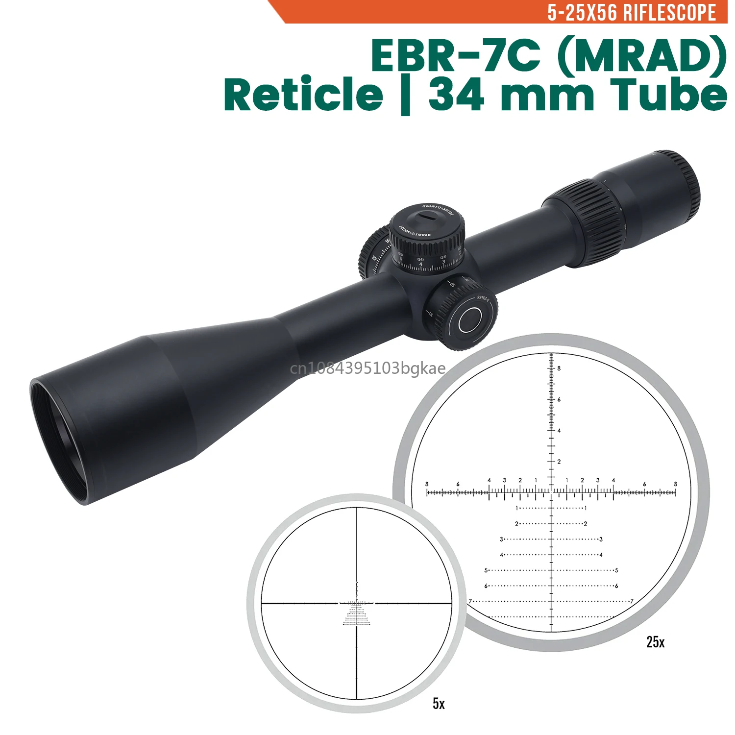 100% Original Tactical High-end Optics 5-25x56 FFP First Focal Plane Riflescope EBR-7C (MRAD) Reticle Rifle Scope Sight Lunetas