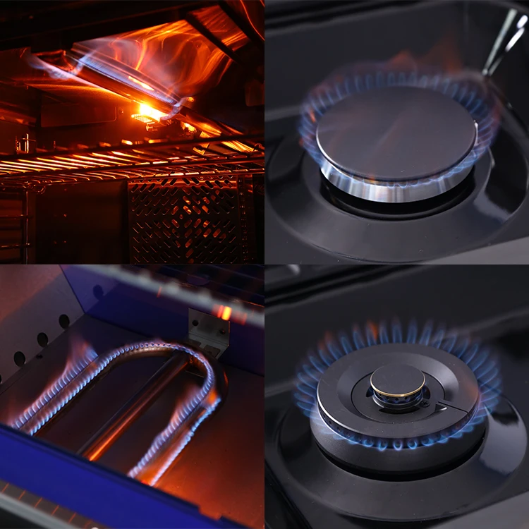 Professional High-End Free-Standing Gas Cooking Range with Oven Commercial Grade Kitchen Appliance