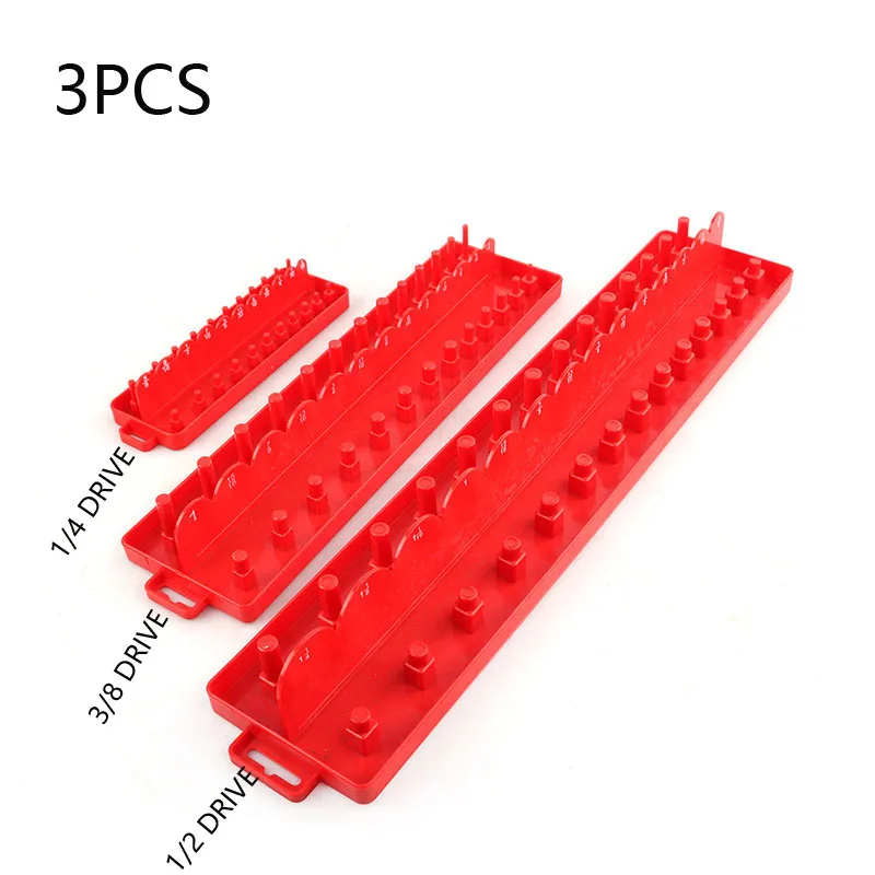 Imagem -02 - Socket Head Storage Organizer Suporte de Prateleira Vermelho Sistema Britânico Porta-chaves Fácil de Encontrar Pcs 14 38 12