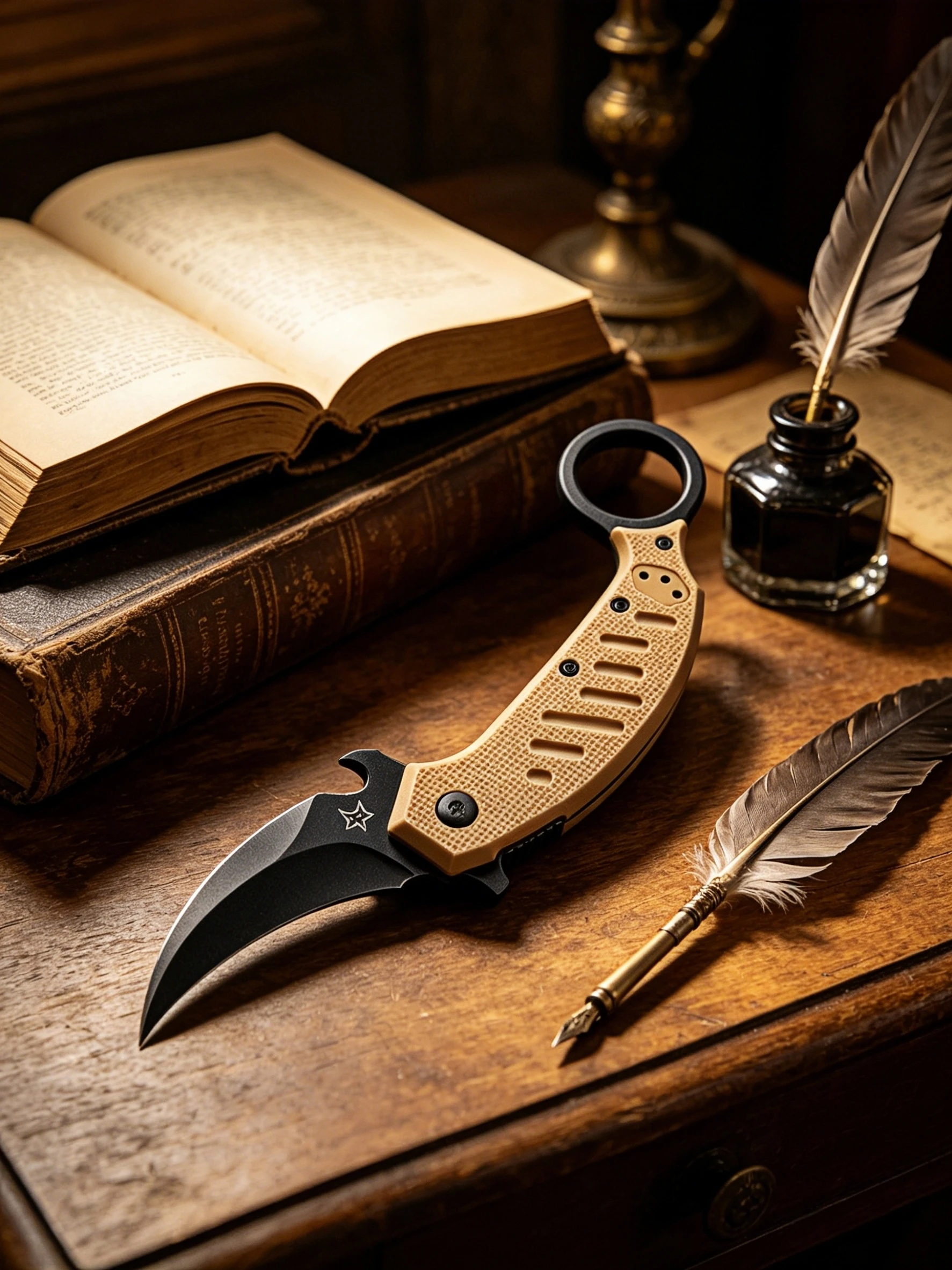 FX826 - EDC Personalized Compact Folding Knife, D2 Steel, Camping, Fishing, Emergency Cutting Tool, Fruit Knife