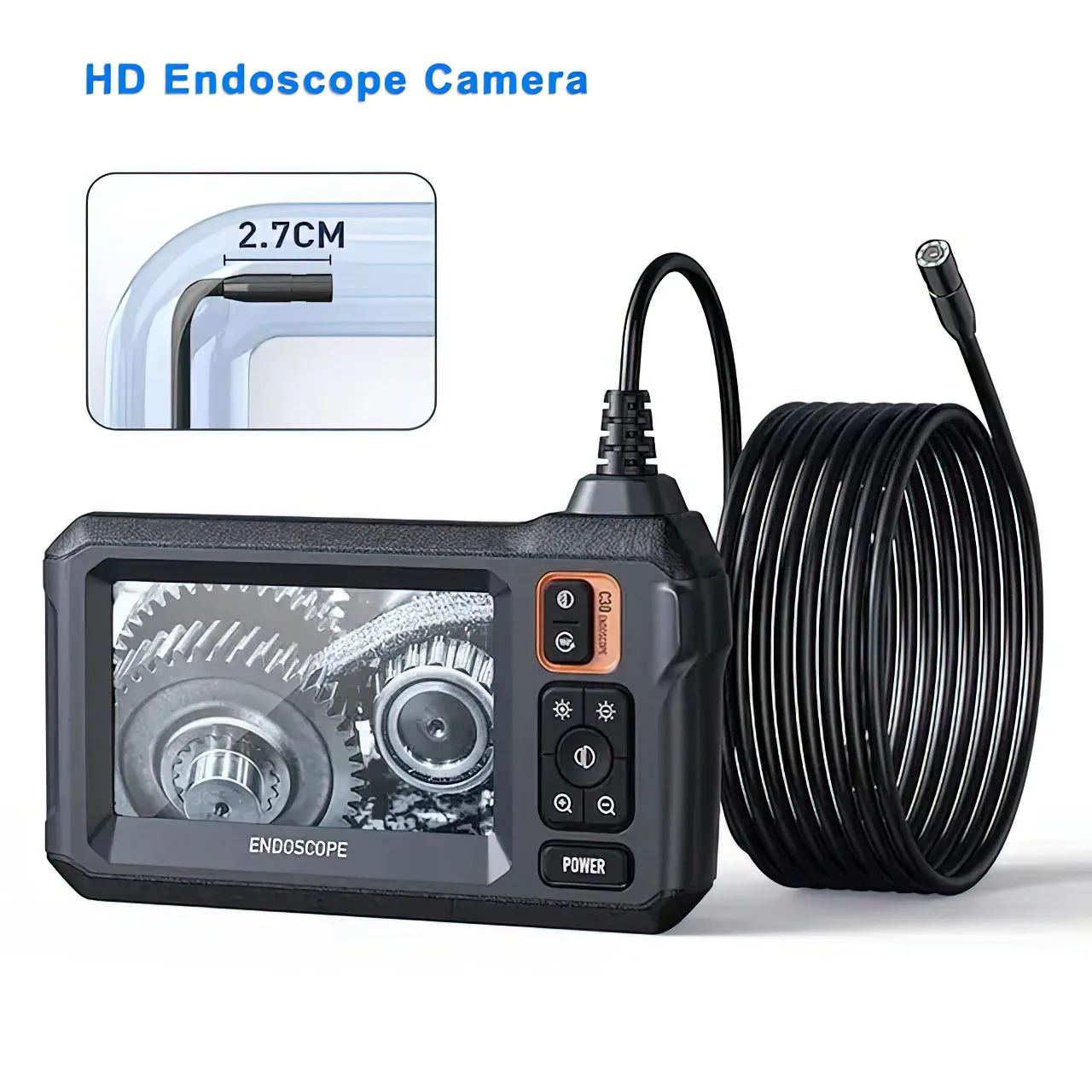 Car Industrial Endoscope Camera 1080P 4.3 Inch IPS Screen 8mm Dual&Single Lens Car  Borescope Engine Pipe Inspection Repair Tool