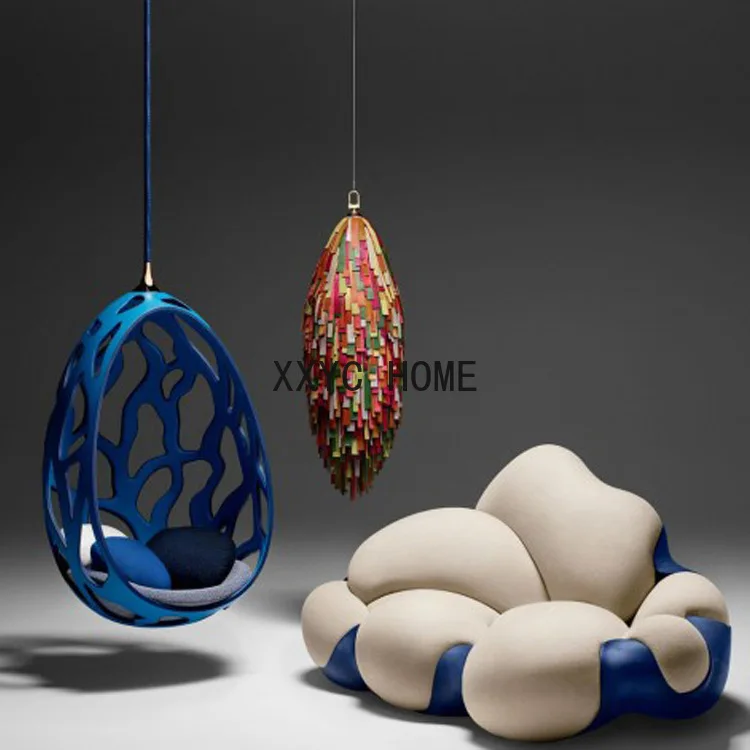 Glass fiber reinforced plastic swing bird's nest hollow drop hanging chair