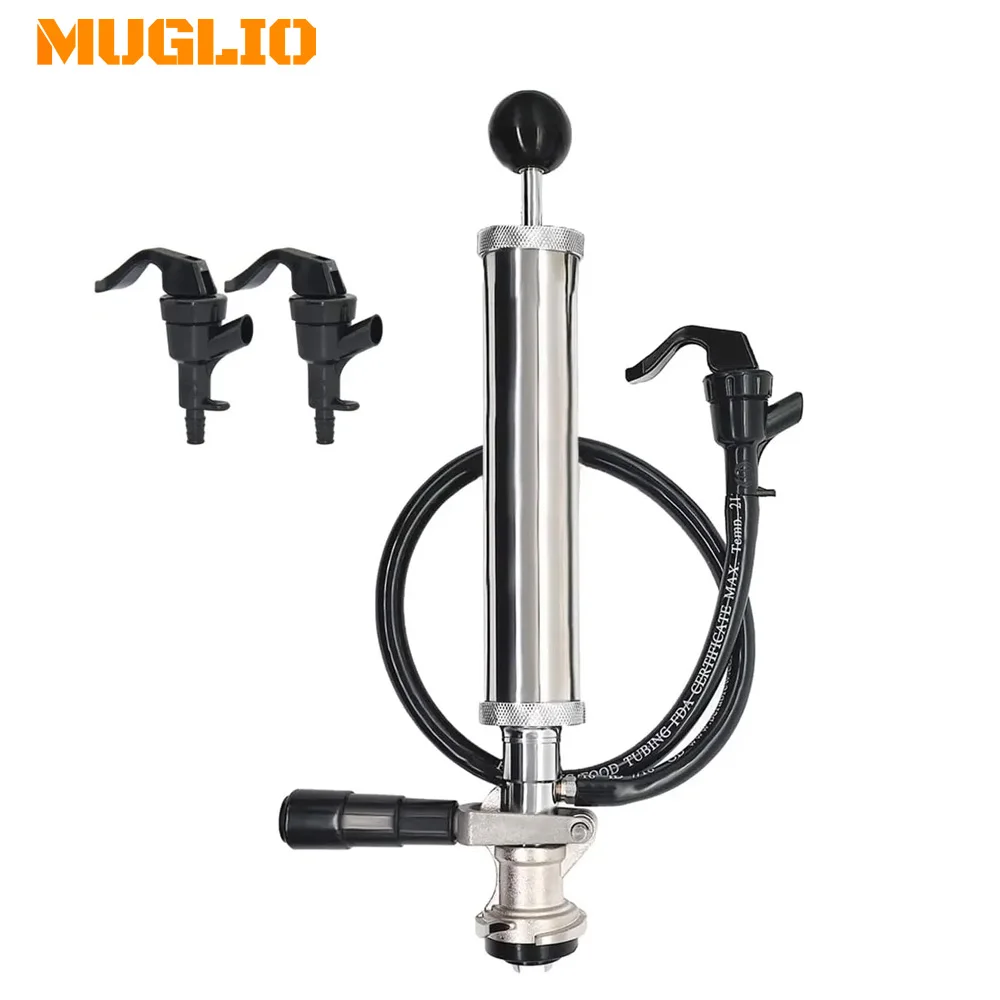 

MUGLIO Beer Keg Tap Party Pump Американская система D 8-дюймовый насос для пивных вечеринок из нержавеющей стали