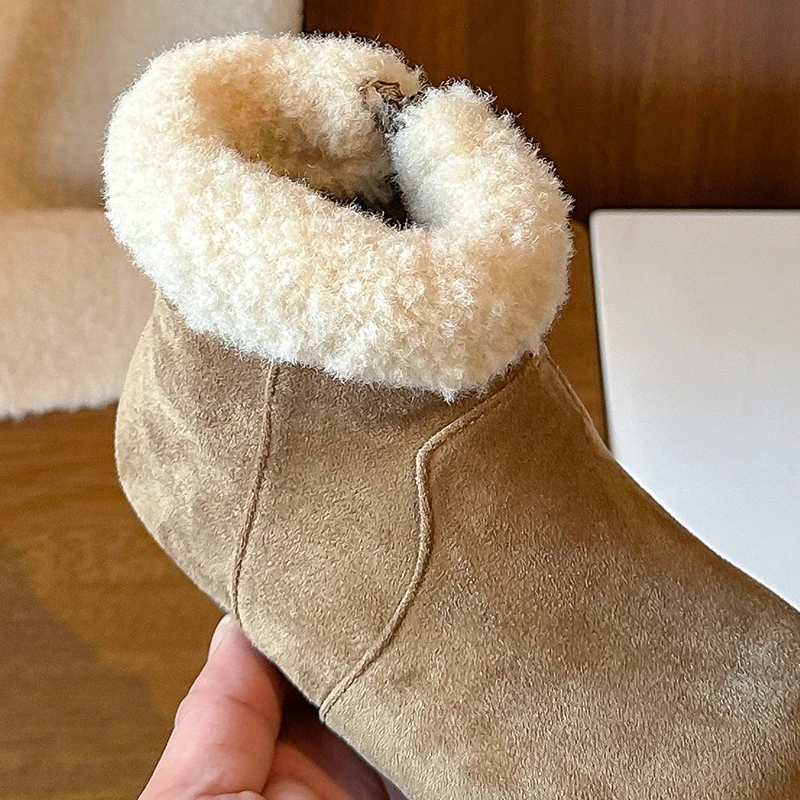 أحذية الفتيات القطنية 2025 شتاء جديد دافئ النمط البريطاني أحذية أطفال بسيطة متعددة الاستخدامات أحذية الأطفال 23-36 #5
