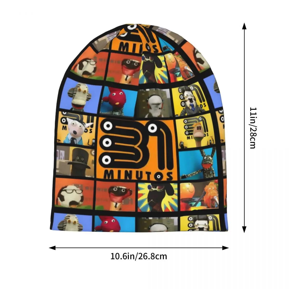 31 Minutos Skullies Beanies Hat Chilean Comedy Spring Unisex Outdoor Cap Warm Dual-use Bonnet Hat
