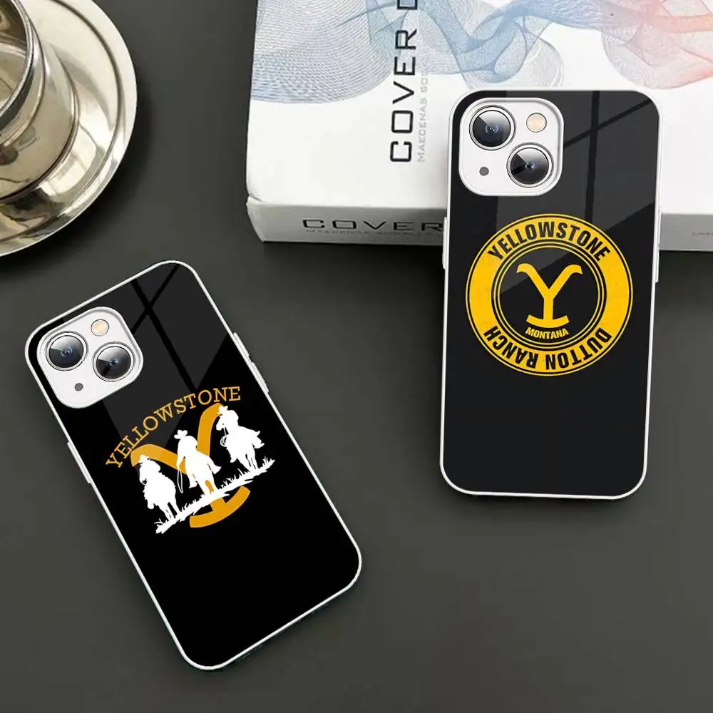 

Tv Y-yellowstoneS Logo Tempered Glass For Iphone 14 13 12 11 Pro Mini XS MAX 14Plus X XS XR Cover