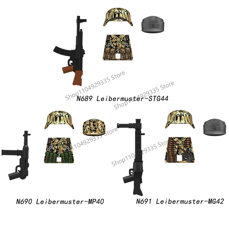 N683-688 N701-706 US Army Soldier Figures Building Blocks Ranger Vietnam Infantry Grunt Gun Helmet Accessories Bricks Toys Gifts
