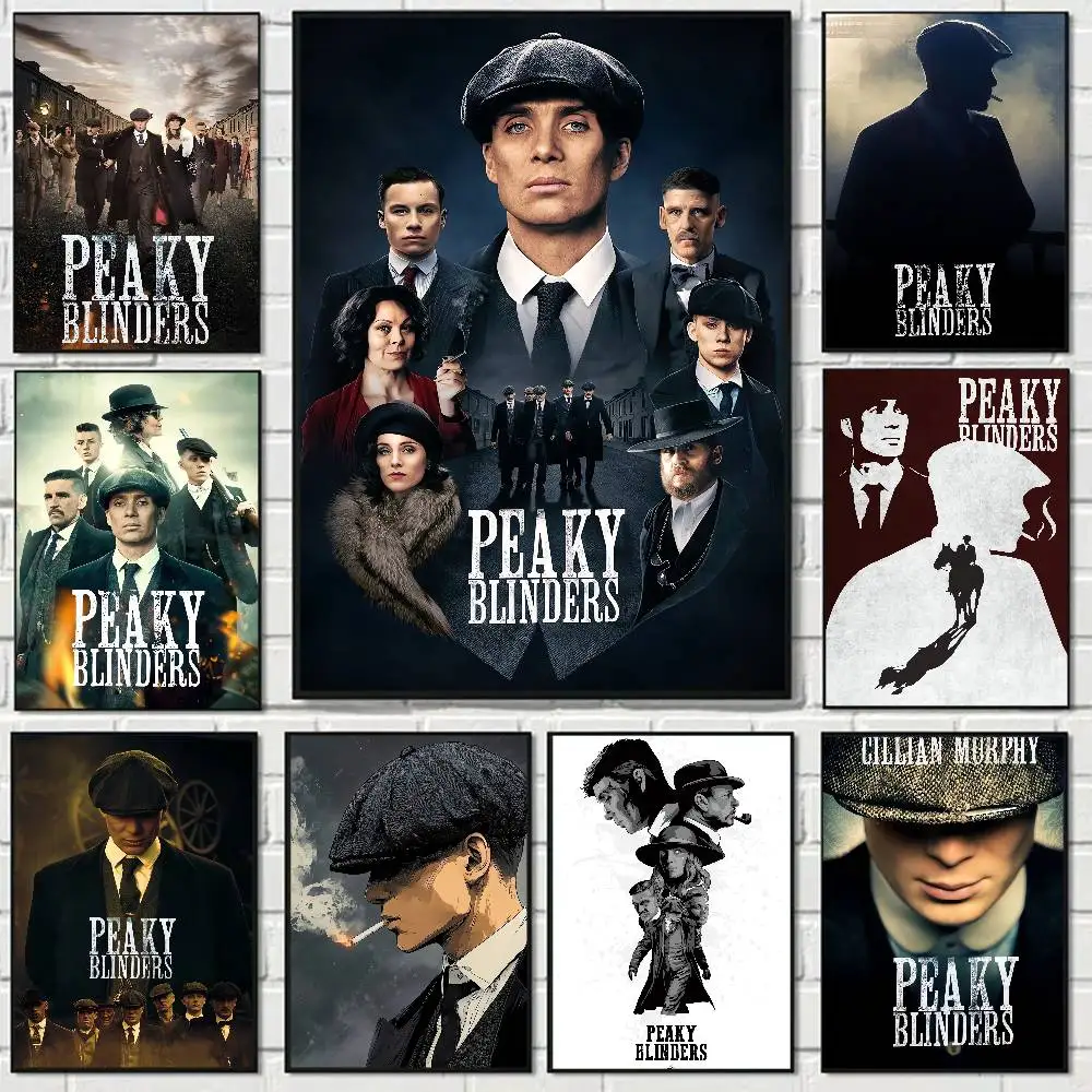 TV Drama Peaky Blinders Anime Poster Waterproof Wall Art Sticker For Bar Living Room Vintage Room Decor Print Gift