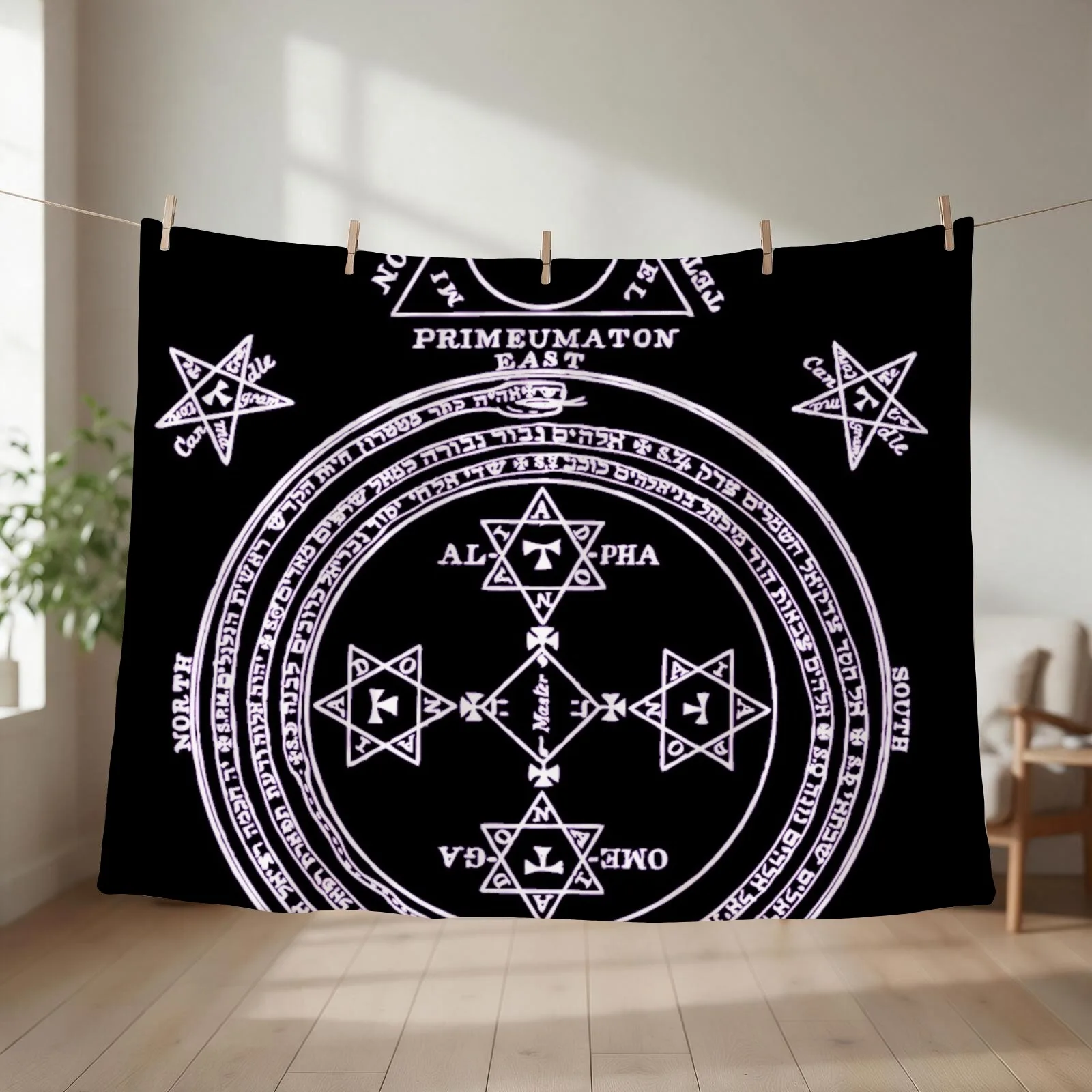 Magical Circle of King Solomon INVERTED Throw Blanket couch cozy soft plush fuzzy picnic outdoor blanket