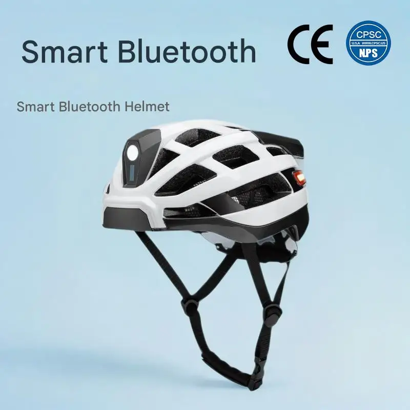Smart Electric Bike Helmet LED Turn Signals Impact Resistant Waterproof for City Commuter