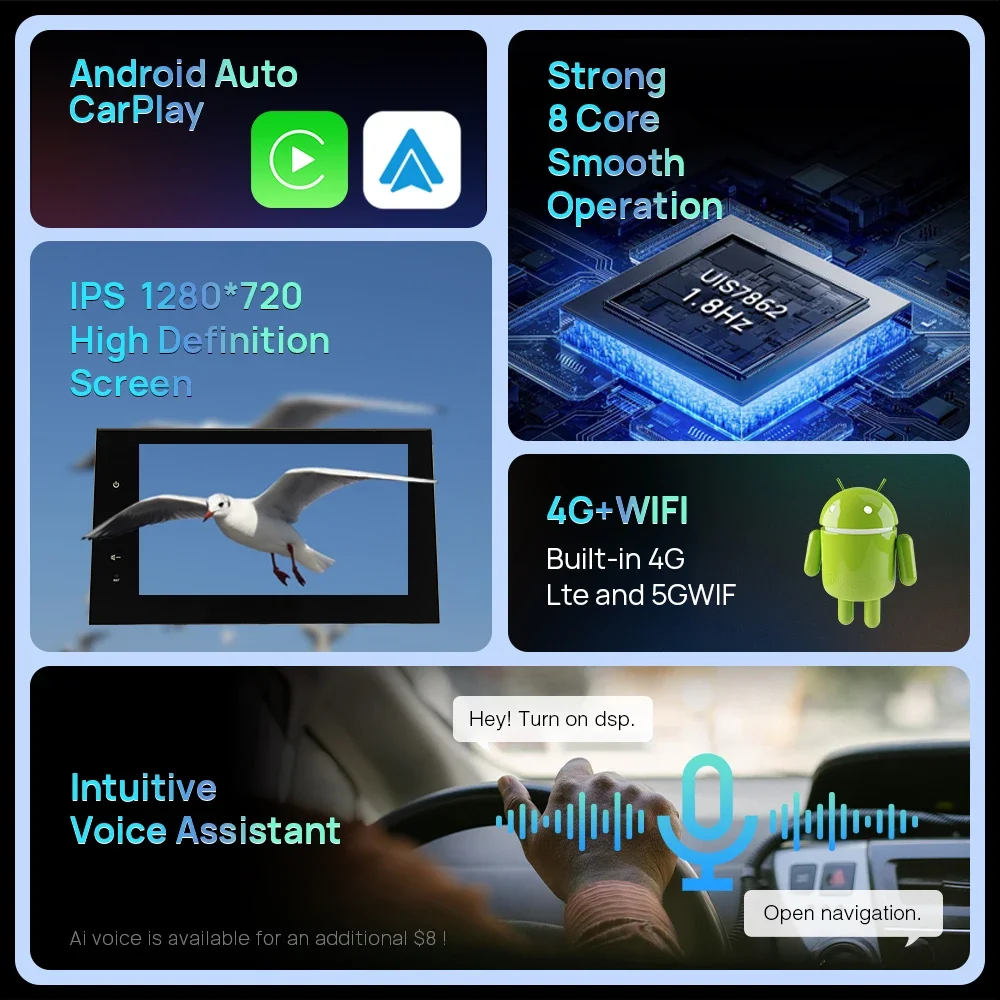Android 12 Car Stereo 10.2 inch Radio Carplay Auto 4 G GPS Wifi FM RDS Video Player Head Unit for Sienna 2022-2023