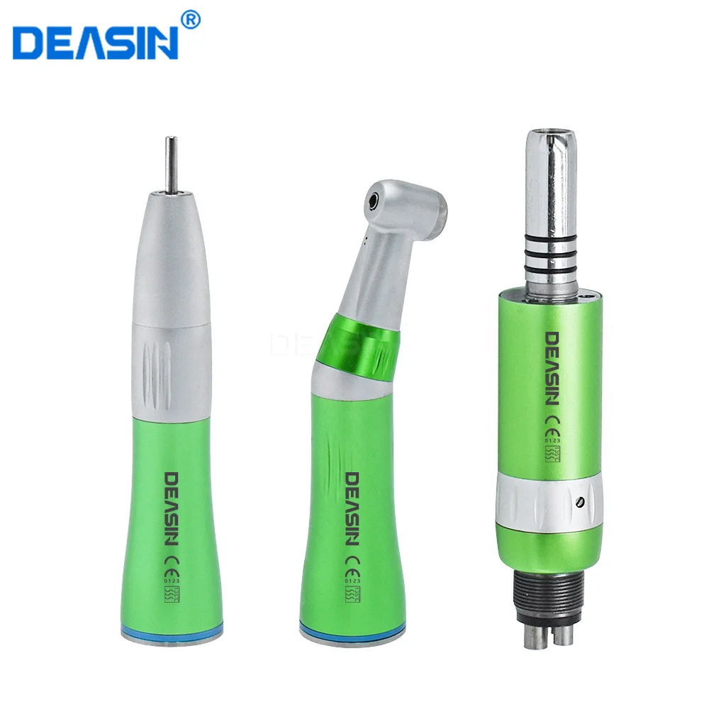 

2/4Holes Turbine Handpiece Green Low Speed Handpiece Kit Air Turbine Straight Contra Angle Air Motor Inner Water Spray