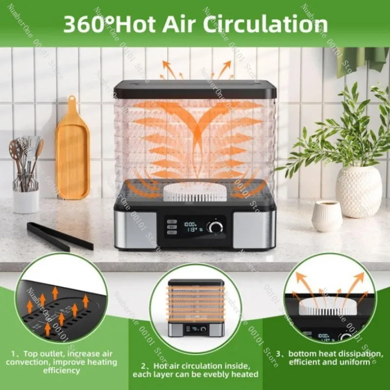 Fruit and Vegetable Dehydration Machine, Small Household Drying Machine for Snacks, Air Drying Machine for Cured Meat