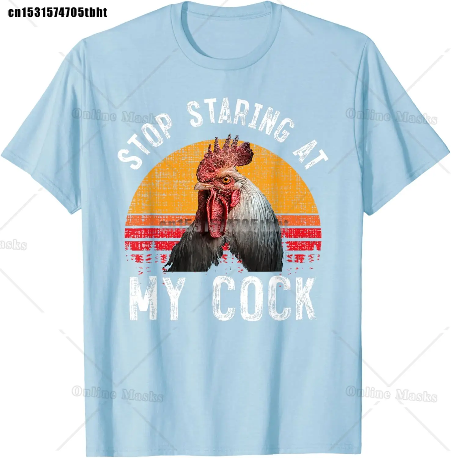 مضحك الدجاج الديك توقف عن التحديق في تي شيرت الديك الخاص بي هدية تي شيرت