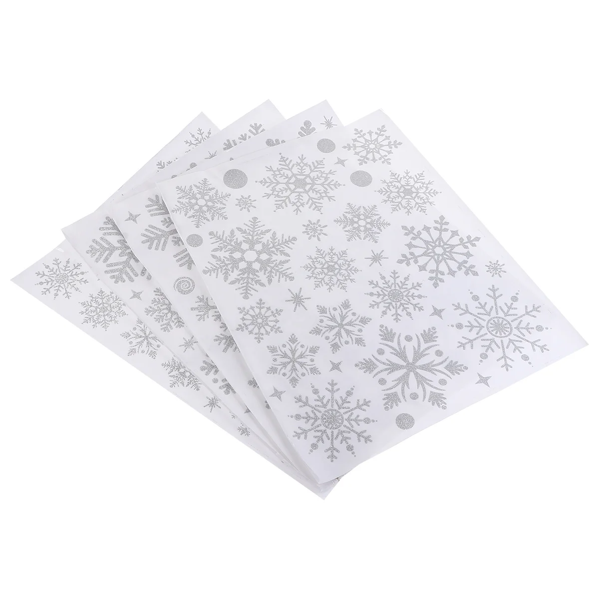 4 قطع من ملصقات ندفة الثلج لعيد الميلاد، شارات جدارية قابلة للإزالة لتزيين المنزل، ملصقات ندفة الثلج، ملصق قابل للإزالة #1