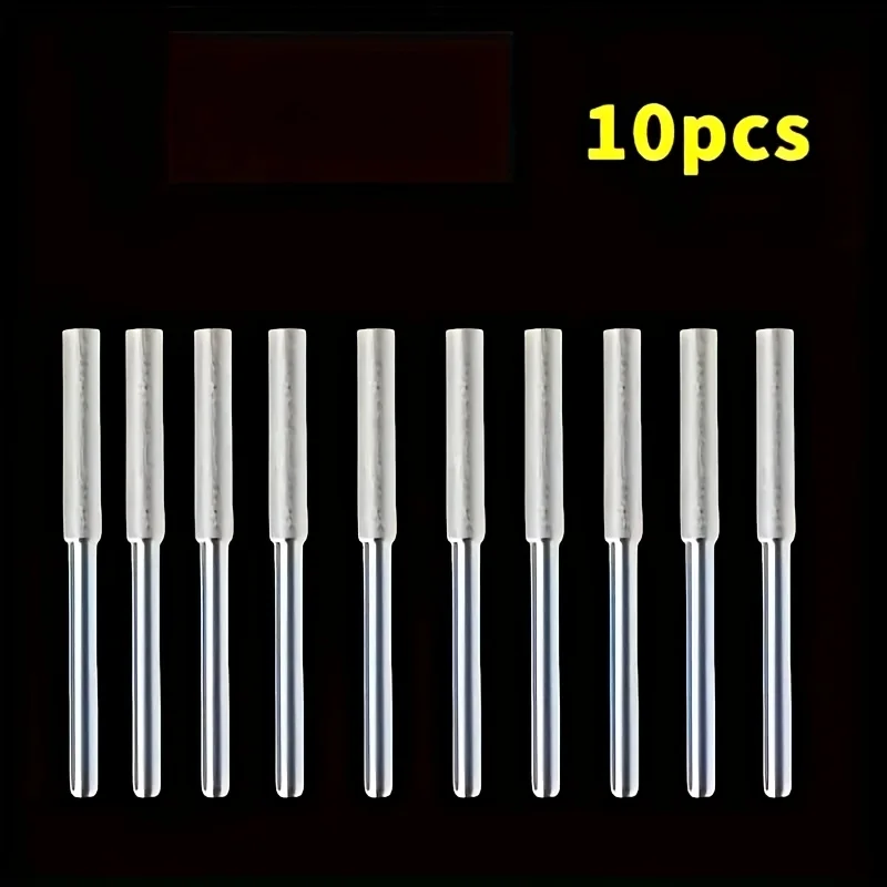 10 Pack Titanium Coated Corundum Grinding Burr Set Diamond Chainsaw Sharpener Rotary File for Jade Glass Metal Wood Manual Sharp