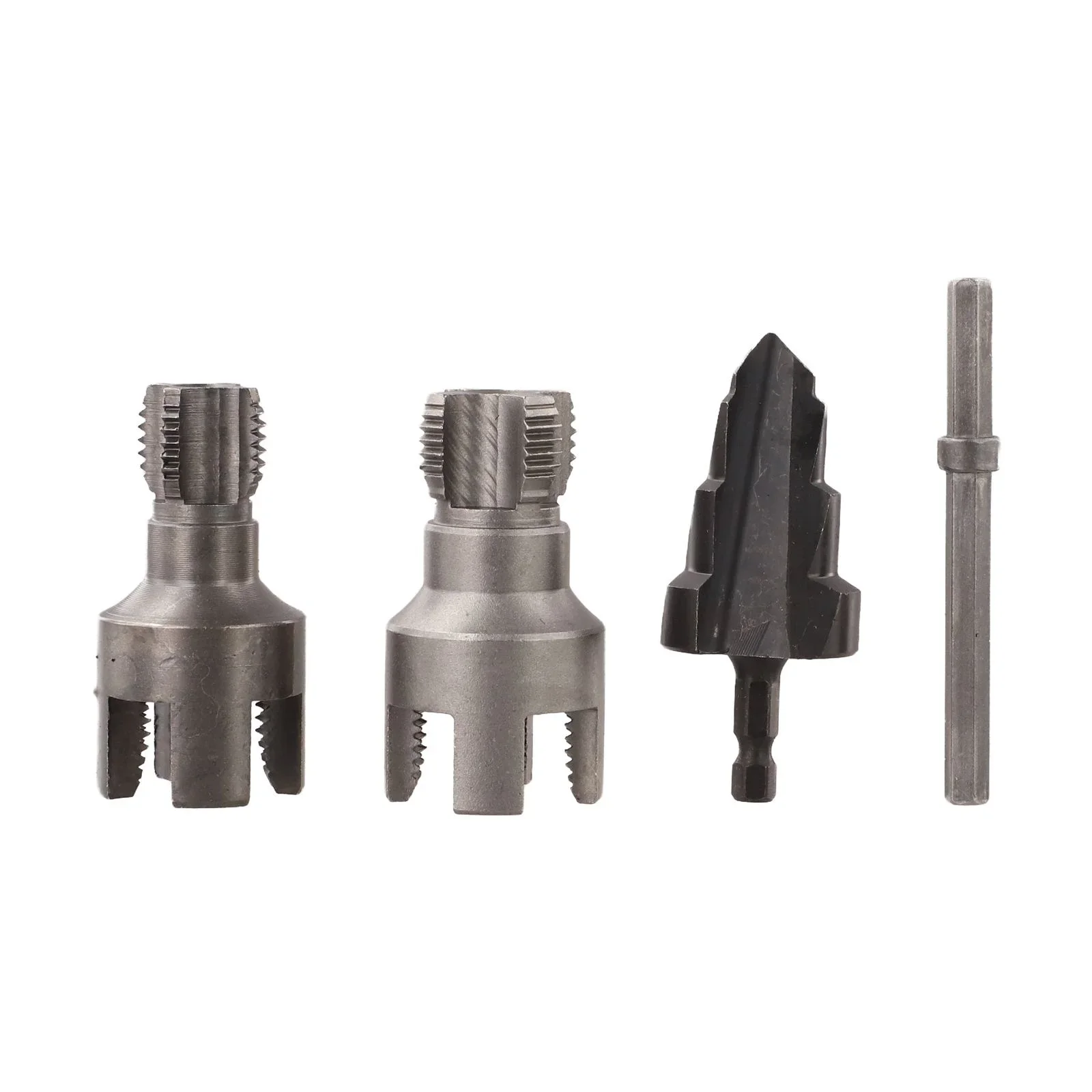 

Pipe Threader Set with Internal and External Threading Drill Bit Triple Flute Counterbore for 12 and 34 Inch Pipe Systems
