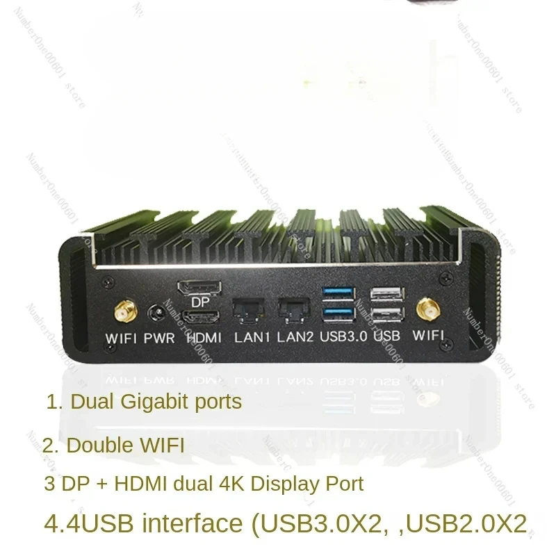 For AMD A12 Dual Network Port Serial Mini Linux Industrial Control Home Office Game Computer Small Host Barebones