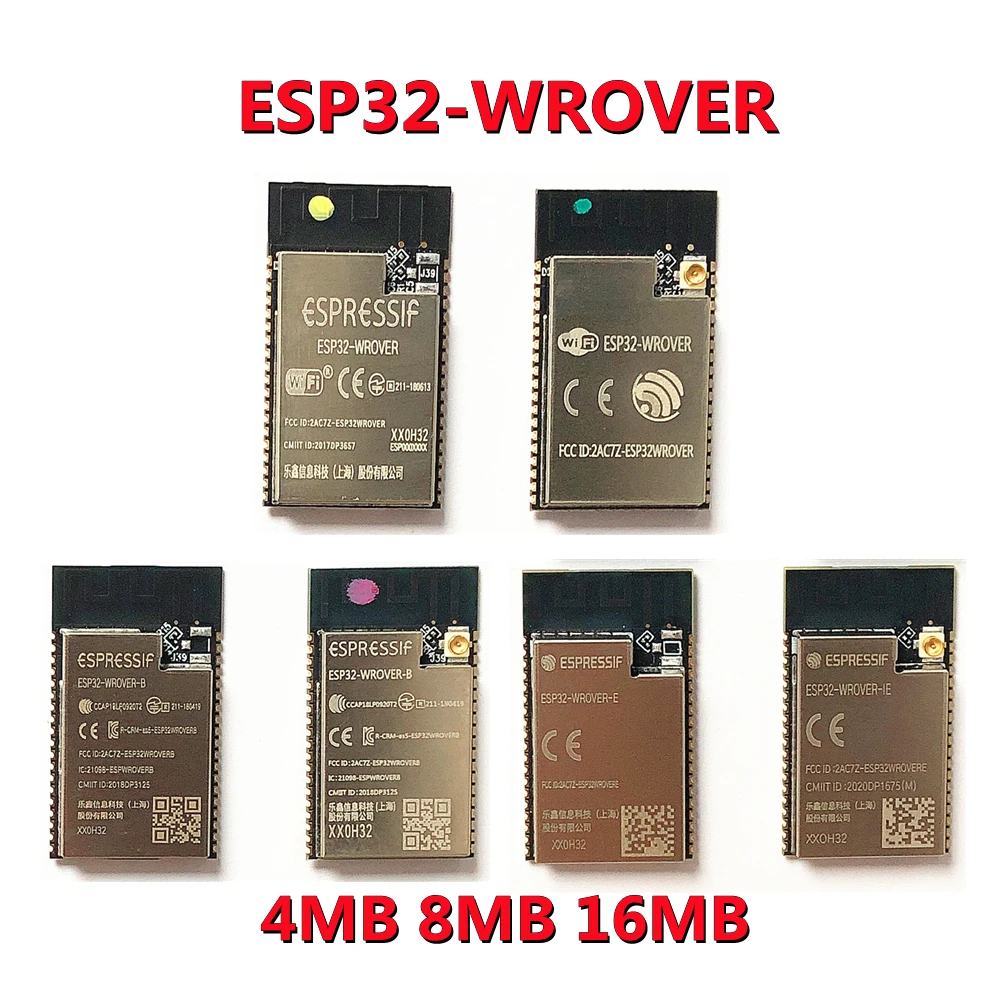 ESP32-WROVER ESP32 ESP-32 4MB 8MB 16MB Wifi Wireless Module ESP 32 ESP32-WROVER-I -IB -B -IE -E WiFi IPEX Smart Home