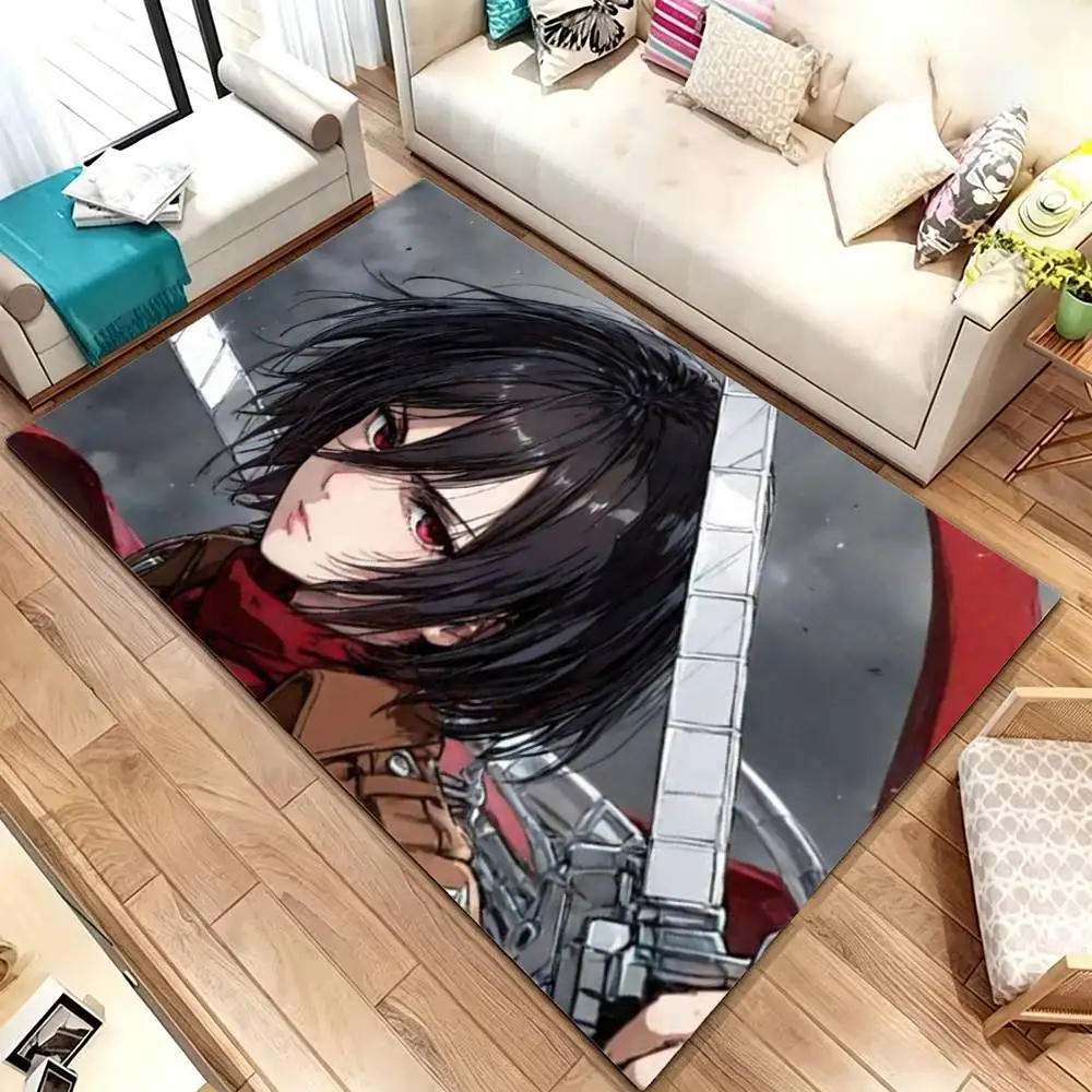 Mikasa Ackerman A-Attack on Titan Floor Mat Bathroom Absorbent Mat Rugs Simple Door Dirt-resistant Mat Home Kitchen Mat