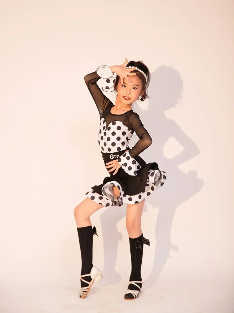 สาวโมเดิร์นละติน Salsa เครื่องแต่งกายบอลรูมปาร์ตี้เต้นรําชุดเด็ก Professional Rumba การแข่งขัน Dancewear หญิง Salsa ชุด