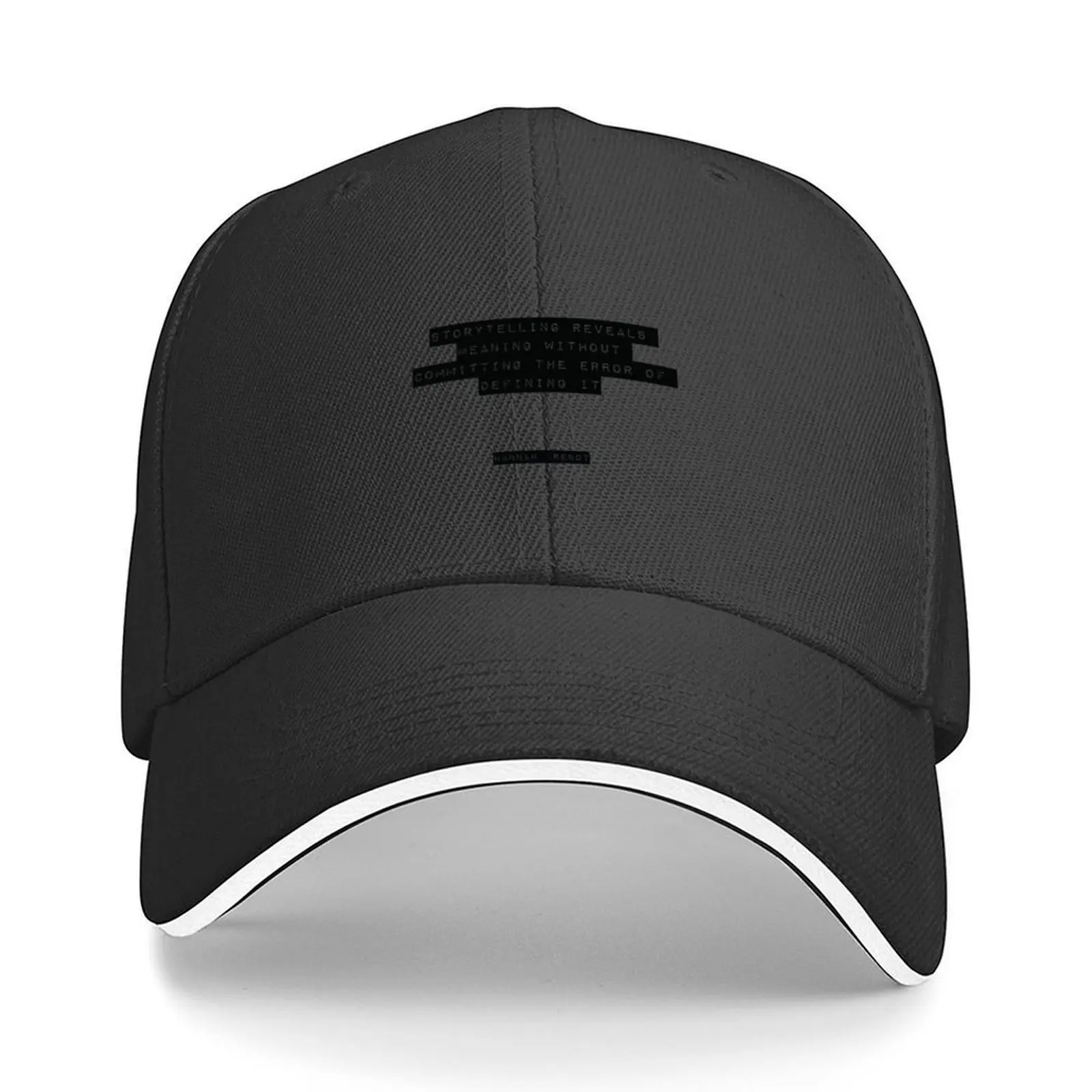 

Hannah Arendt Quote Baseball Cap Bobble Hat luxury woman cap Horse Hat Big Size Hat Men's Baseball Women's