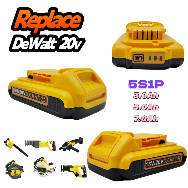 

Replace DeWalt 3.0Ah 20V dehydration power tool battery DCB200 18V lithium battery compatible with DCB206, DCB205, DCB181,DCB182