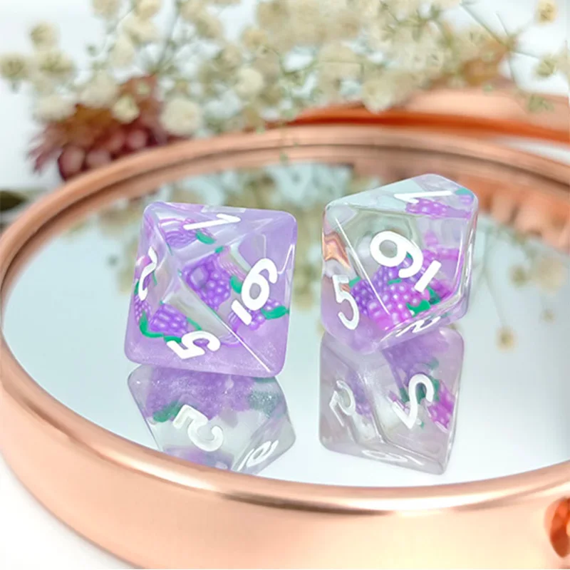 7Pcs/Set Transparent DND Dice D4 D6 D8 D10 D12 D20 Game Dice Polyhedral Mold Playing Game Toys for Home Decor Digital Accessorie