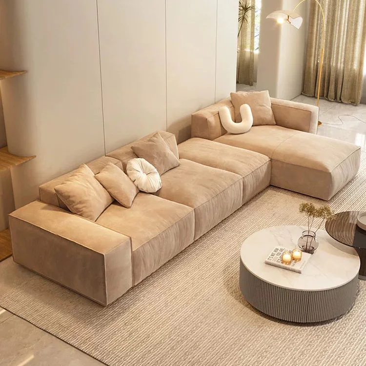 

Modern Living Room Furniture Minimalist 7 Seater U Shape Sectional Sofa Simple Style L Shape Fabric Modular Sofas Couch
