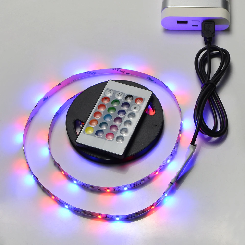 DC5V LED Strip Light USB 2835SMD Flexible LED Lamp Tape Ribbon RGB 1M 2M 3M 4M 5M TV Desktop Screen BackLight Diode light