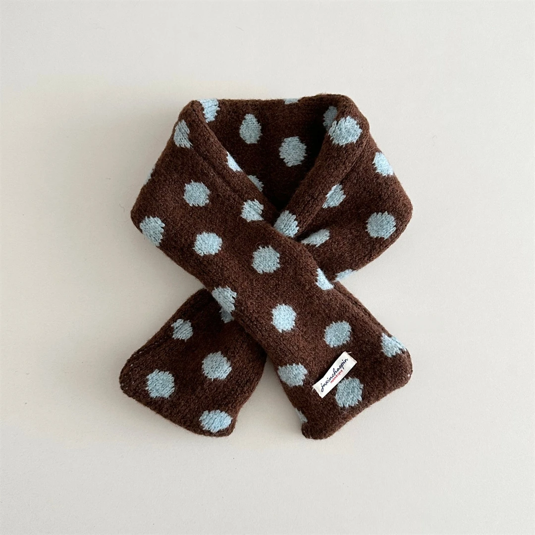 Kinder-Halstuch mit Niedlichen Punkten, Winter-Schal für Kleinkinder, 8 Farben, Warmer Winter-Schal für Kinder, Mädchen-Accessoires, Kinderschal – Detail 11