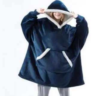 Warme Dikke Tv Hooded Trui Deken Unisex Giant Pocket Volwassen En Kinderen Fleece Gewogen Dekens Voor Bedden Reizen Thuis