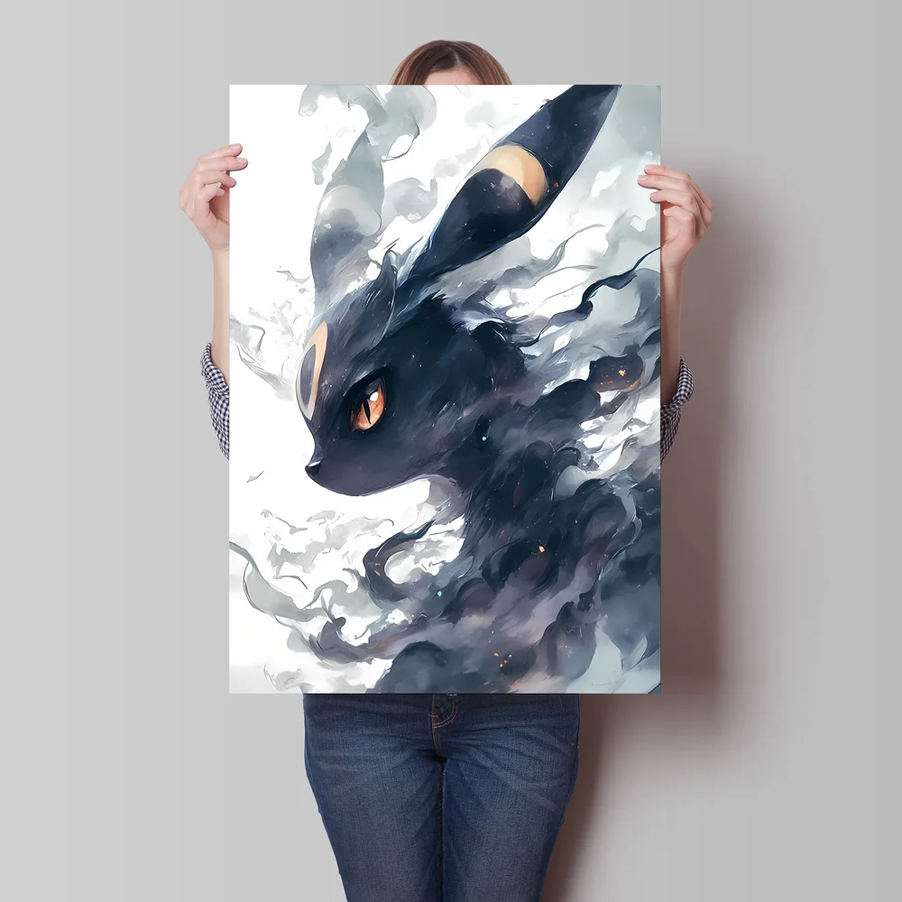 1pc frameless Canvas Paintings Stylish Pokemon Umbreon Decorative High Quality Canvas Painting Available in Multiple Sizes Suita