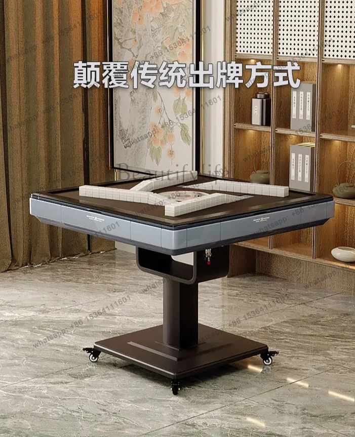 

Oblique card rotor type automatic mahjong machine roller coaster foldable dining table dual-purpose mahjong table